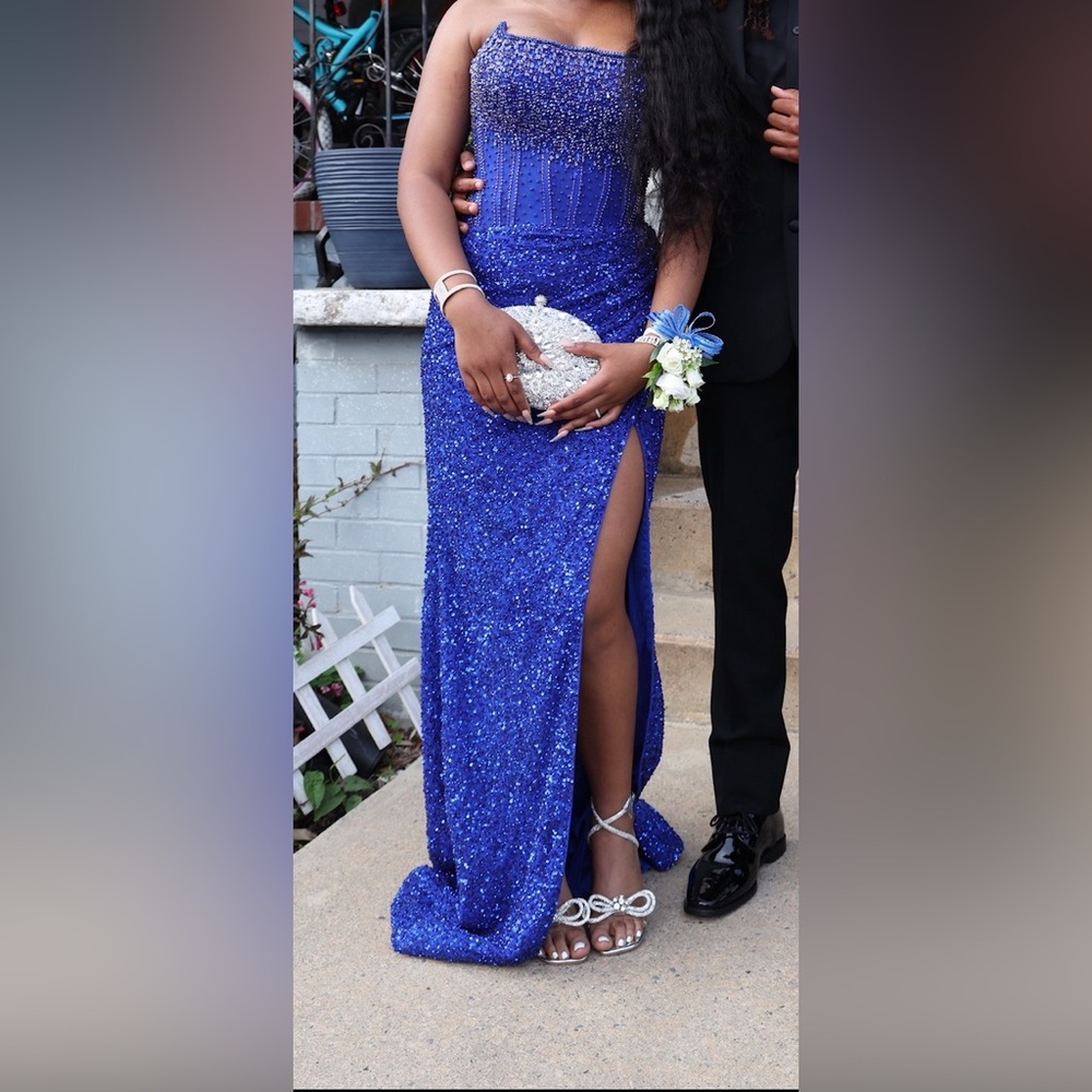 Royal Blue Sequin Prom / Formal Dress